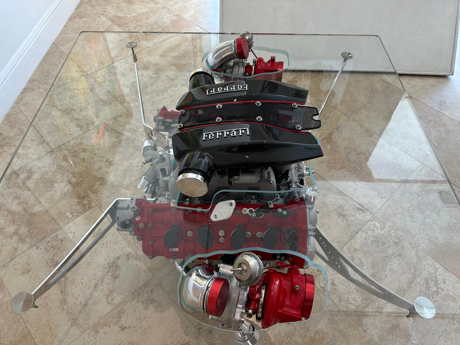 Ferrari 488 Pista V8 Engine Coffee Table – Ferrari Engine Art Table | TheArsenale - Image 3